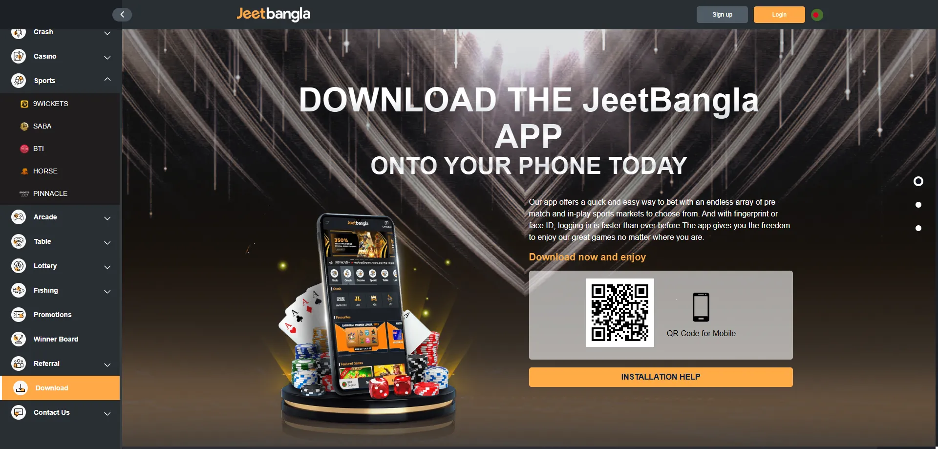 jeetbangla app — Android APK download for BD players