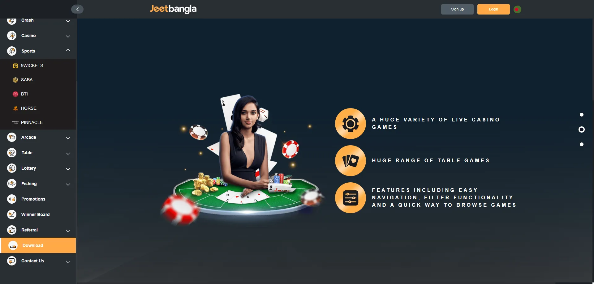 jeetbangla live casino — real-time dealers and HD streaming tables